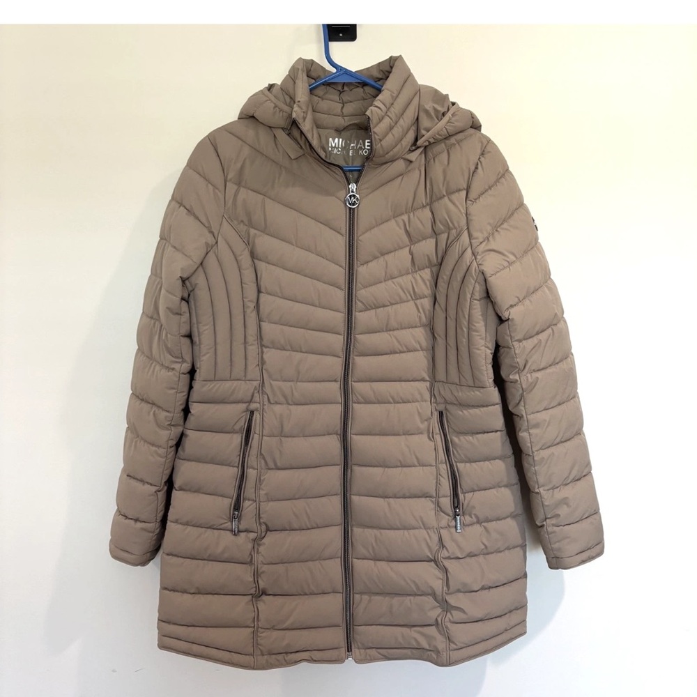 Michael Kors Taupe Packable Puffer Jacket Sz. M